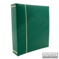 Schaubek Schraubbinder Kunstleder Grün Unwattiert - Large Format, Black Pages