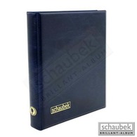 Schaubek Rb2073 Ringbinder Genius, Blau - Large Format, Black Pages
