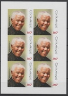 IMPERF Centrafrique Central Africa 2018 Mi. ? M/S Joint Issue PAN African Postal Union Nelson Mandela Madiba 100 Years - Zentralafrik. Republik