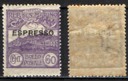 SAN MARINO - 1923 - VEDUTA DI SAN MARINO CON SOVRASTAMPA - OVERPRINTED - MNH - Express Letter Stamps