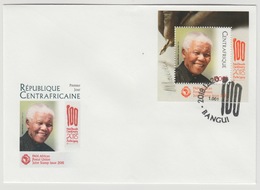 Centrafrique 2018 S/S FDC First Day Cover 1er Jour Joint Issue PAN African Postal Union Nelson Mandela Madiba 100 Years - Centraal-Afrikaanse Republiek