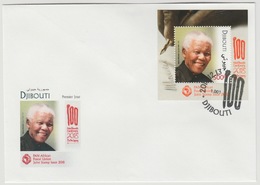Djibouti 2018 S/S FDC First Day Cover 1er Jour Joint Issue PAN African Postal Union Nelson Mandela Madiba 100 Years - Djibouti (1977-...)