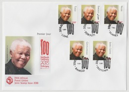 2018 Mixed Joint FDC First Day Cover 1er Jour Joint Issue PAN African Postal Union Nelson Mandela Madiba 100 Years - Emissioni Congiunte