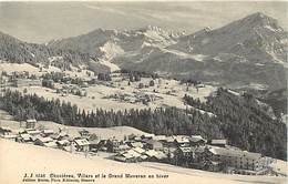 Suisse - Ref D618- Chesieres , Villars Et Le Grand Muveran En Hiver  - Carte Bon Etat - - Villars-les-Moines