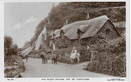 Photo Postcard, No. 701 Old Maids Cottage, Lee, Nr. Ilfracombe, Street, Donkey And Cart. - Ilfracombe