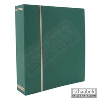 Schaubek Ganzleinen-Schraubbinder, Grün, Mit 40 Blanko- Blättern Bb100 - Large Format, Black Pages