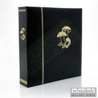 Schaubek Kunstleder-Schraubbinder Unwattiert  Mit Goldener Motivprägung Pilze Ohne Schutzkassette - Large Format, Black Pages