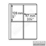 Schaubek EB128/4 Uniflex-Blatt - 4 Taschen/Blatt, 128 Mm X 97 Mm Packung Zu 5 Stück - Autres & Non Classés