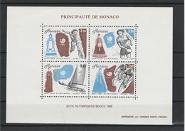 MONACO  JEUX OLYMPIQUES DE SEOUL 1988  BF N° 42 - Blocs