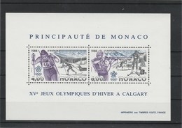 MONACO  JEUX OLYMPIQUES D'HIVER  A CALGARY   1988  BF N° 40 - Blocs