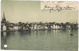 W663 Gruss Aus Flensburg - Hafenpartie - Barche Boats Bateaux / Viaggiata 1905 - Flensburg