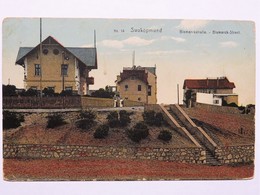 C.P.A. : NAMIBIA : SWAKOPMUND Bismarckstrasse, 3 Stamps In 1928 - Namibie