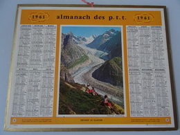 Almanach Ptt  De 1961   Devant Le Glacier - Grand Format : 1961-70