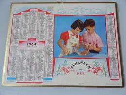 Almanach Ptt  De 1964   Trois Amis - Grand Format : 1961-70