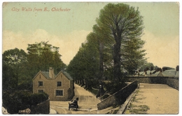 City Walls From The East, Chichester Dated 1912 - Valentine's - Chichester