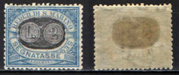 SAN MARINO - 1931 - MASCHERINA - VALORE DA 2 LIRE SU 30 CENT. - MH - Segnatasse