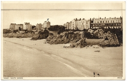 Tenby, South Sands Postmark 1938 - Photochrom - Pembrokeshire