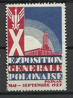 Reklamemarke 1929 Exposition Generale Polonaise In Poznan - Labels