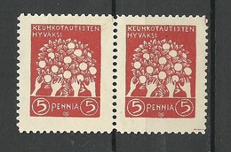 FINLAND FINNLAND 1908 Vignette  Fight Against Tuberculosis Akseli Gallen-Kallela Design (*) - Unused Stamps