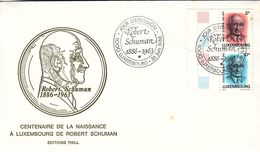 Idées Européennes - Luxembourg - Lettre De 1963 - Oblit Luxembourg - Robert Schumann - Timbres Du Carnet - Postzegelboekjes