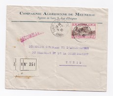 ENVELOPPE RECOMMANDEE DE TUNIS POUR TUNIS DU 08/03/1935 - Lettres & Documents