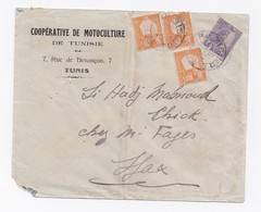 ENVELOPPE DE TUNIS POUR SFAX DU 12/02/1927 - Briefe U. Dokumente