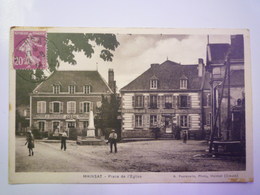 MAINSAT  (Creuse)  :  Place De L'EGLISE   1934   XXX - Autres & Non Classés