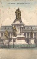 BELFORT . LE MONUMENT DES TROIS SIEGES . CARTE COLORISEEAFFR AU VERSO EN 1914 - Belfort – Siège De Belfort