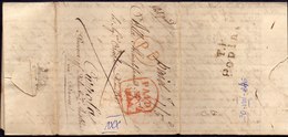 GB - ENGLAND - LONDON  P.D.  PAID  Via France  Via T.P..POPL..  To CURZOLA - 30. 8. 1846. - ...-1840 Precursori