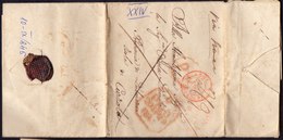 CANADA - Saint John, New Brunswick  Via LONDON  P.D.  PAID  Via France ANGL./SOULOGN  To CURZOLA - 10. 9. 1845. - ...-1851 Prephilately