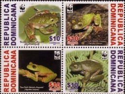 DOMINICAN WWF FROG FAUNA In DANGER Of EXTINCTION Sc 1510 MNH 2011 - Nuevos