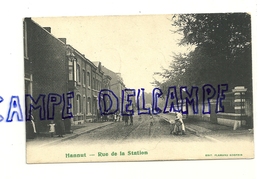 Hannut. Rue De La Station 1906. Carte Animée. Edit. Flamand-Godfrin - Hannuit