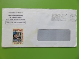 Monaco - Office Des émissions De Timbres - Flamme Transat à La Voile - Vignette Centenaire 1er Timbre - 1985 - Poststempel