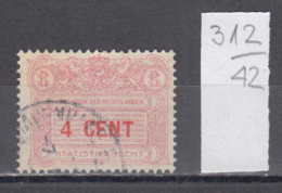 42K312 / 4 CENT - Nederland - Statistiekrecht , LION , Revenue Fiscaux Steuermarken , Netherlands Nederland Pays-Bas - Fiscaux