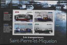 2004 Saint Pierre Et Miquelon N° BF 10   Nf**  MNH . Bateaux. - Hojas Y Bloques