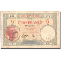 Billet, Côte Française Des Somalis, 5 Francs, Undated (1927), KM:6b, TTB - Indocina