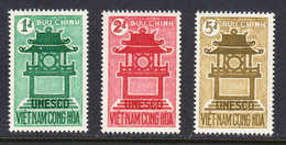 Vietnam 1961 15th Anniversary UNESCO, Mint No Hinge, Sc# 178-180 - Vietnam