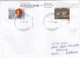 GOOD BRAZIL Postal Cover To ESTONIA 2016 - Good Stamped: Mascara ; Animals - Lettres & Documents