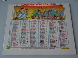 Almanach Ptt De 1990  Recto  Obelix  Verso  Obelix - Grossformat : 1981-90