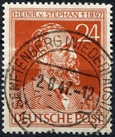 (1850) Stempel SENFTENBERG (NIEDERLAUSITZ) 1 Mit Datum 2.8.1947 Auf Briefmarke Heinrich V. Stephan, Mi 963 - American,British And Russian Zone