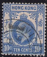 Hong Kong 1912 - 21 KGV 10ct Blue SG 105 ( J1500 ) - Gebruikt