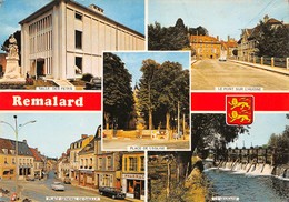 Remalard - Places De L'Eglise Et Général De Gaulle - Vannage - Pont Sur L'Huisne - Salle Des Fêtes - Remalard