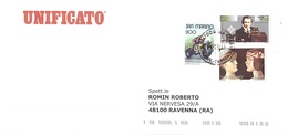 LETTERA X ITALY CON FRANCOBOLLO GP MOTOCICLISMO SAN MARINO - Storia Postale