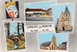 Longny-au-Perche - Vues Multiples - Place -Eglise - Pont - Blason - Longny Au Perche