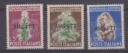Triest 1950 Tabacco Conference  3v ** Mnh (41713) - European Ideas