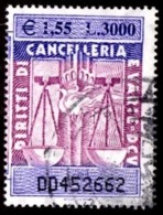 DIRITTI DI CANCELLERIA - EMISSIONE 2002 - EURO 1,55 = £. 3.000 - USATO - Revenue Stamps