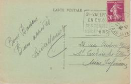 France Oblitération Daguin Seine Inférieure St Valéry En Caux 1936 Sur CPA - 1921-1960: Modern Period