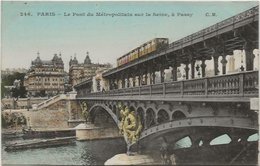 CPA 246 - Métropolitain Sur La Seine à Passy - PARIS - Metro, Stations