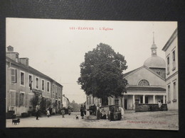 88 - Eloyes - CPA - L'Eglise Avec Belle Animation  - Phototypie Klein Et Cie N° 151 - B.E - - Pouxeux Eloyes