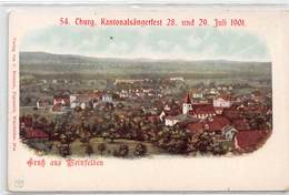 Gruss Aus Weinfelden - Churg Kantonalsängerfest 28 Und 20 Juli 1901 - Litho. - Weinfelden